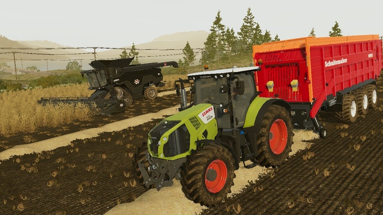 Harvesting wheat 🌾🌾#farmequipment #farming gameplay 