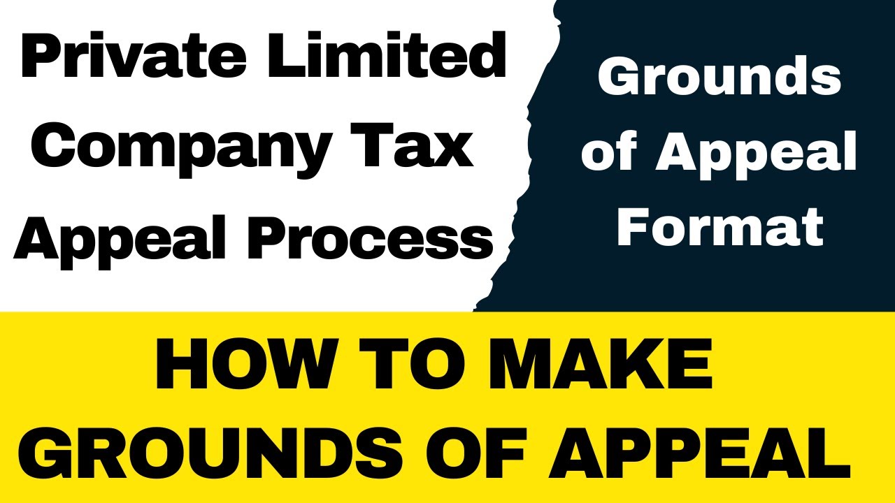 Private Limited Company Tax Refund Appeal | How to Make Grounds of Appeal for Tax Refund Appeal #tax