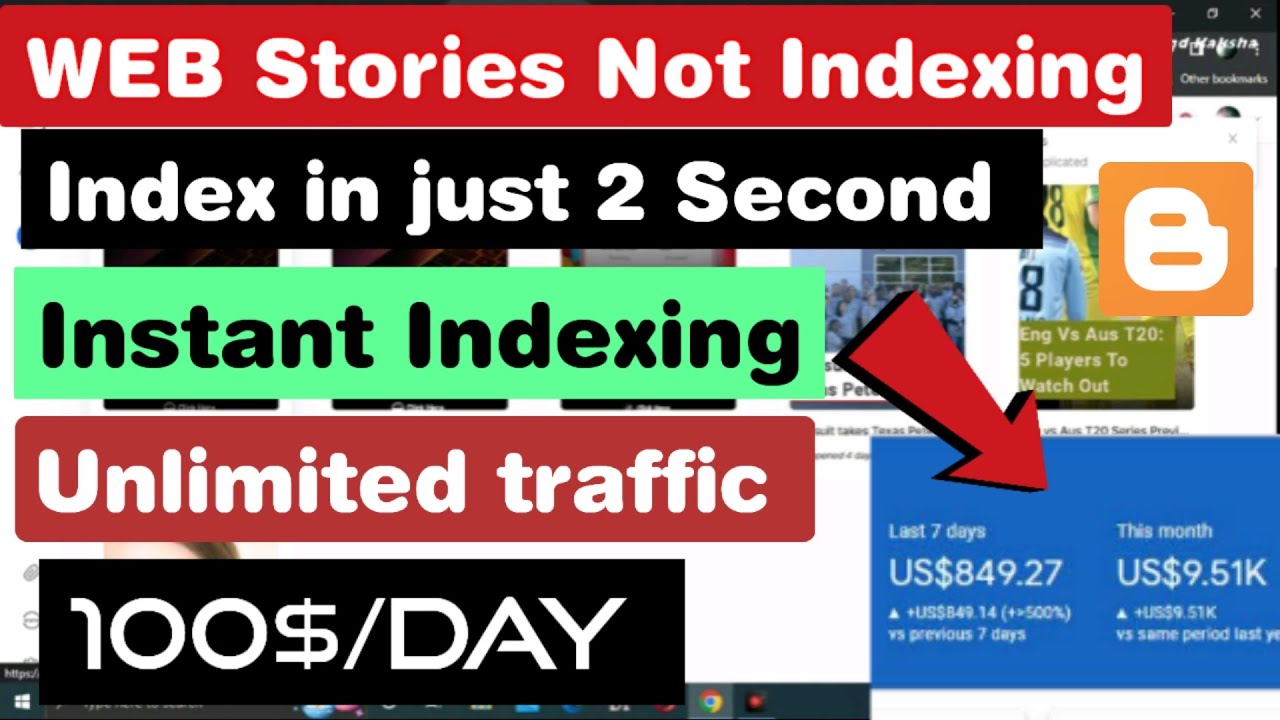 Web Stories not Indexing - Fix Indexing in just 2 Second (Blogger)| Get More Traffic & Earn 100$/day
