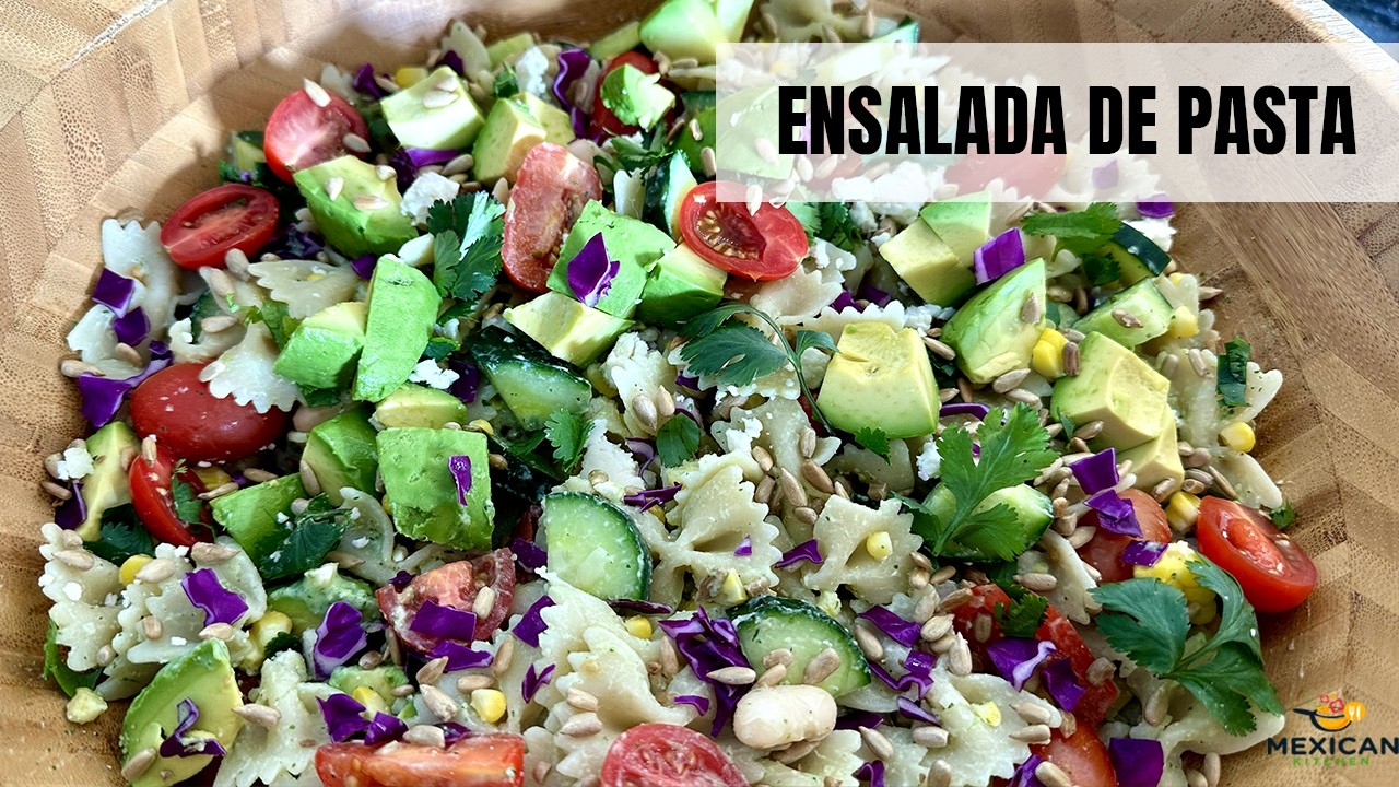 ¡Irresistible! Ensalada de Pasta con Aderezo Cremoso de Cilantro Limón que Enamora