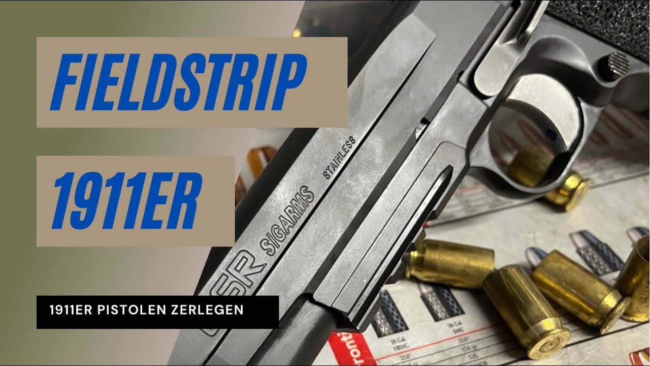 Fieldstrip einer 1911er Pistole