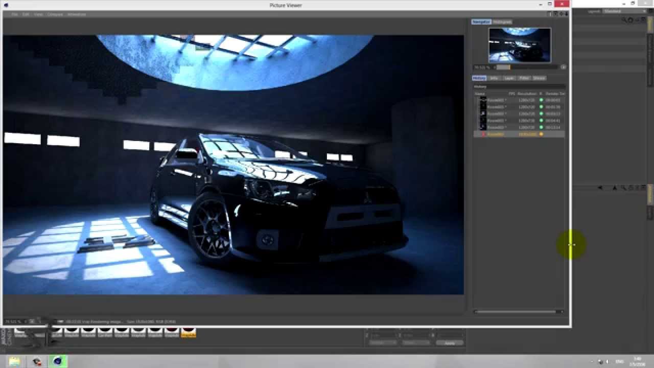 Speed Art Cinema 4D Vray Mitsubishi Evolution x black