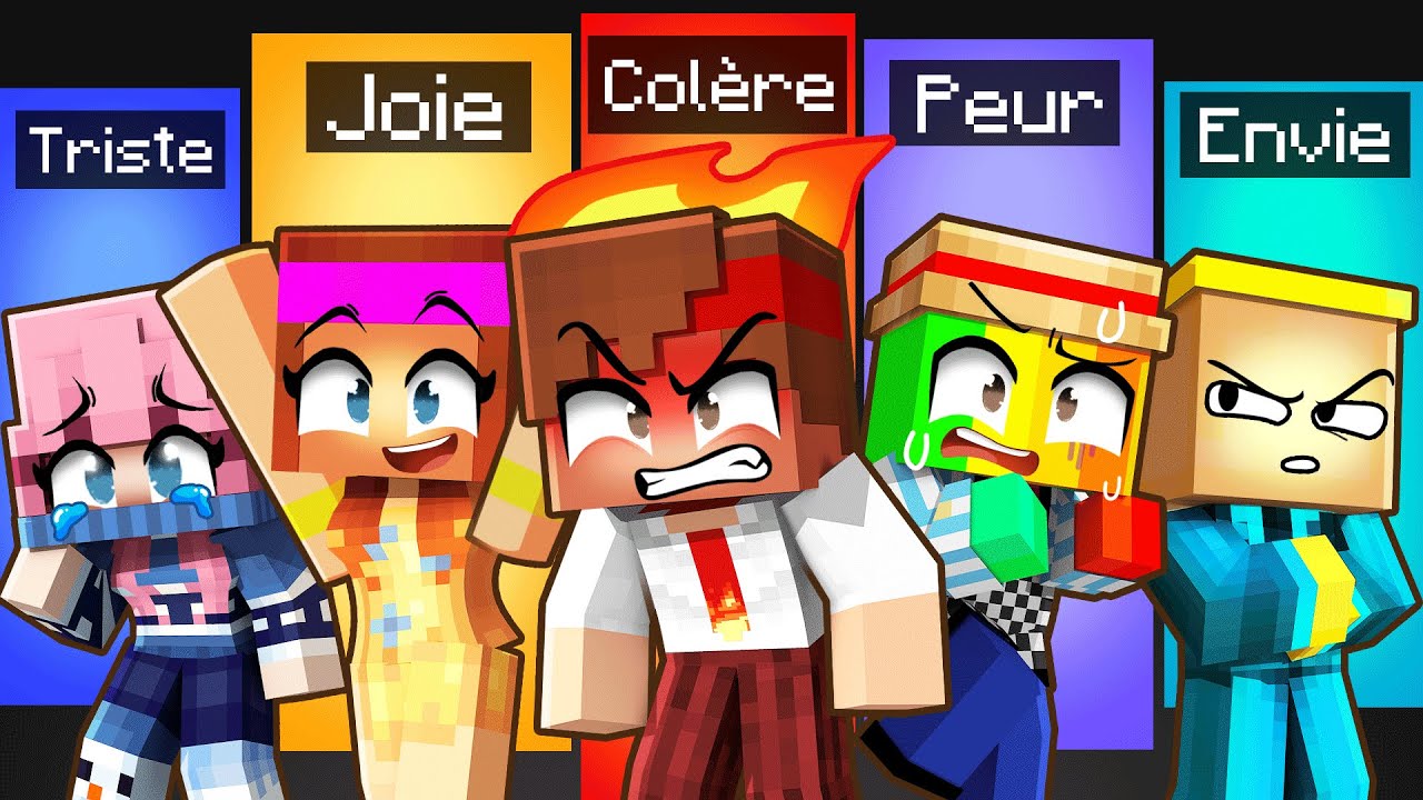 10 Amis sur un BLOCK d'ÉMOTION sur Minecraft !