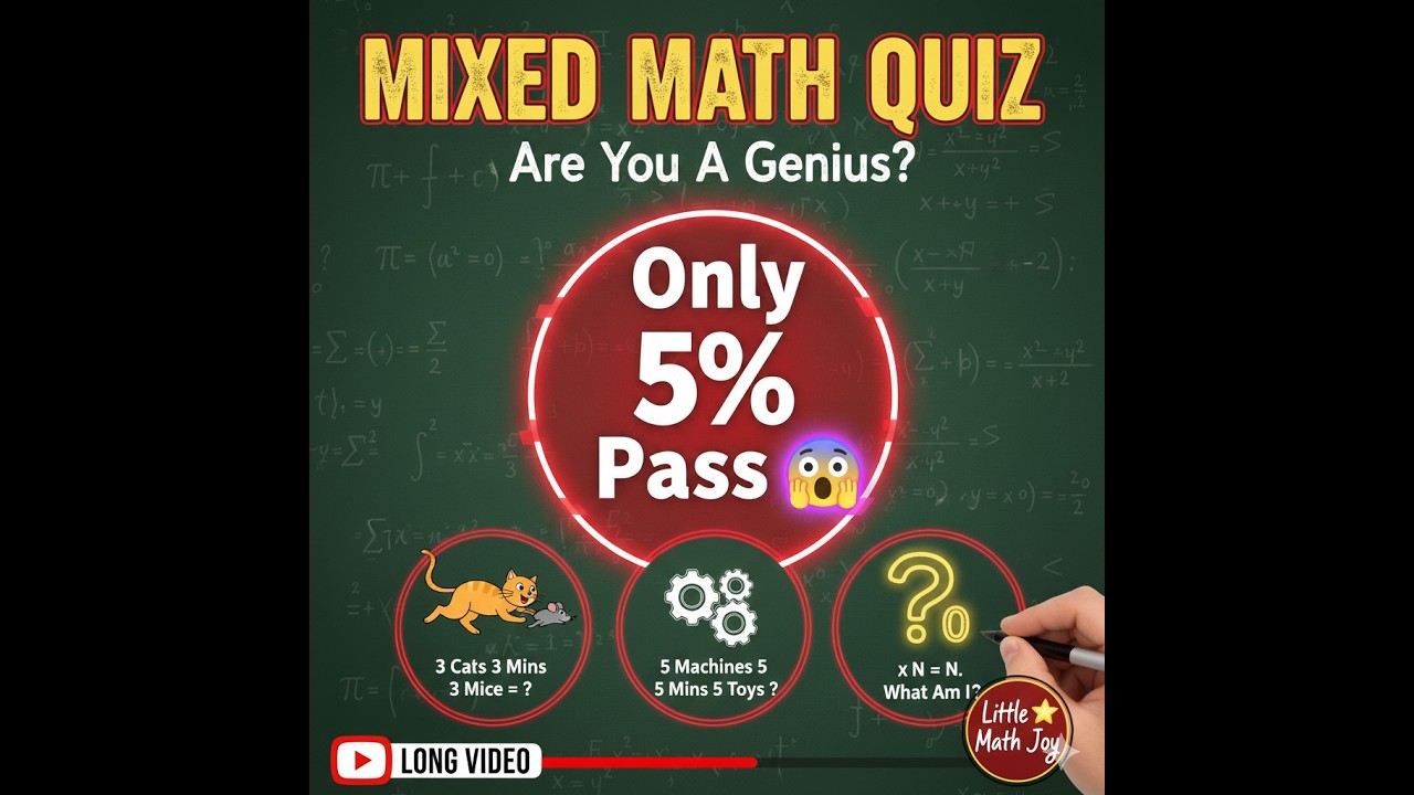 Mixed Math Quiz | 14 Easy, Medium & Hard Questions 🧠🔥 Only Smart Minds Pass!