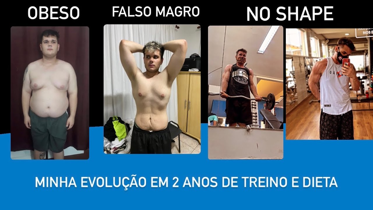 EVOLU&Ccedil;&Atilde;O DE 2 ANOS DE TREINO E DIETA!