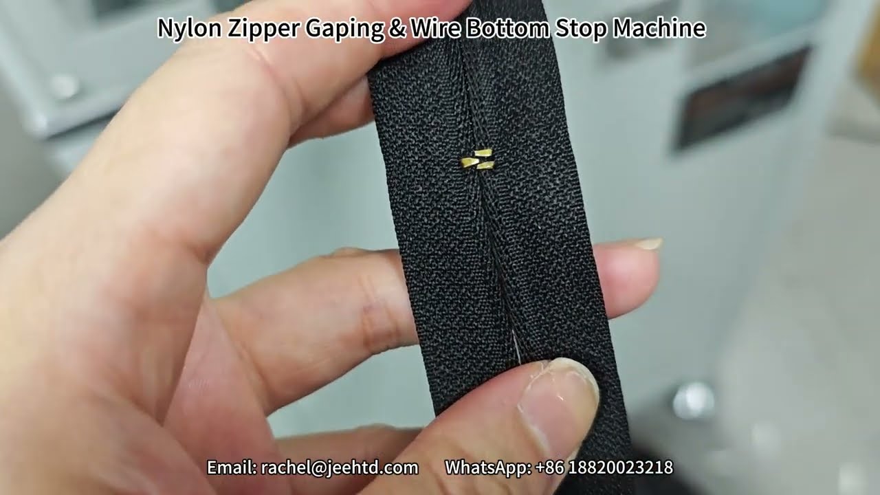 Nylon zipper gaping and wire bottom stop machine DK6786