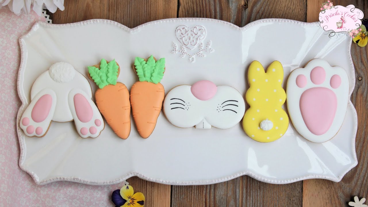 Galletas de PASCUA 🐇I PARA PRINCIPIANTES I Biscuiti decorati de Paste - Priscila's Cookies