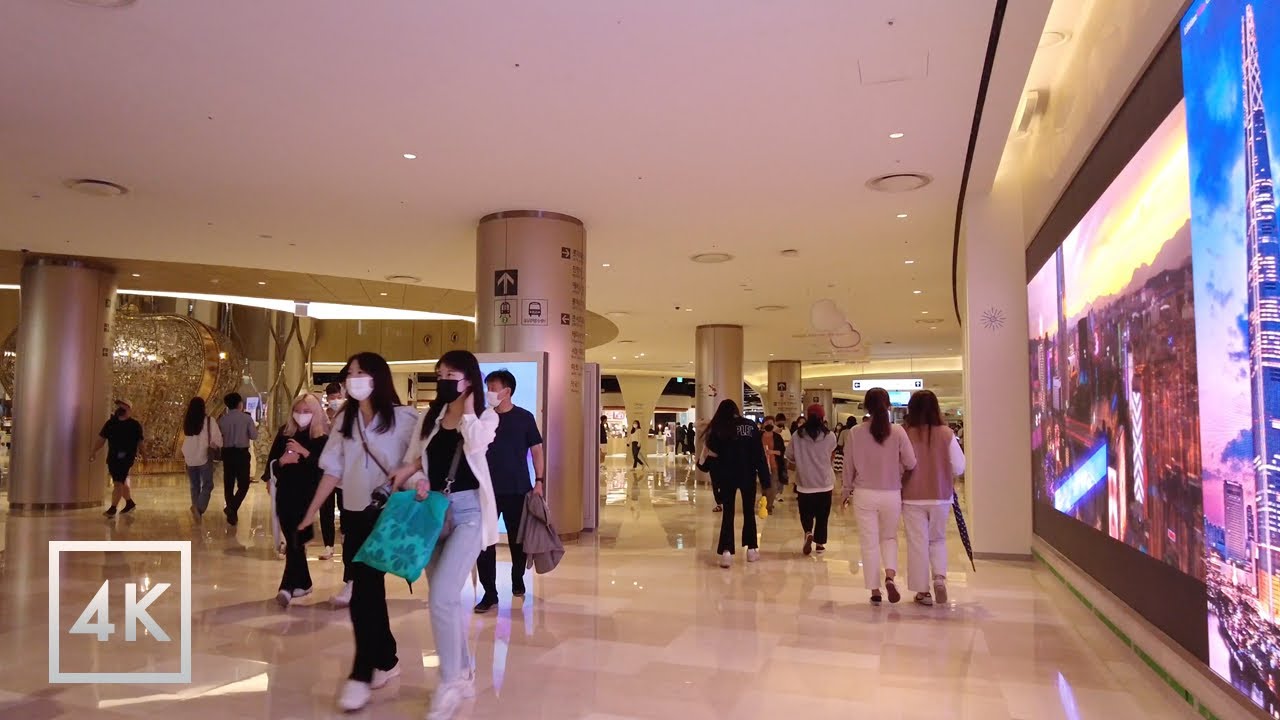 [4K] Seoul City Walk Around Lotte Duty Free | Lotte World Tower