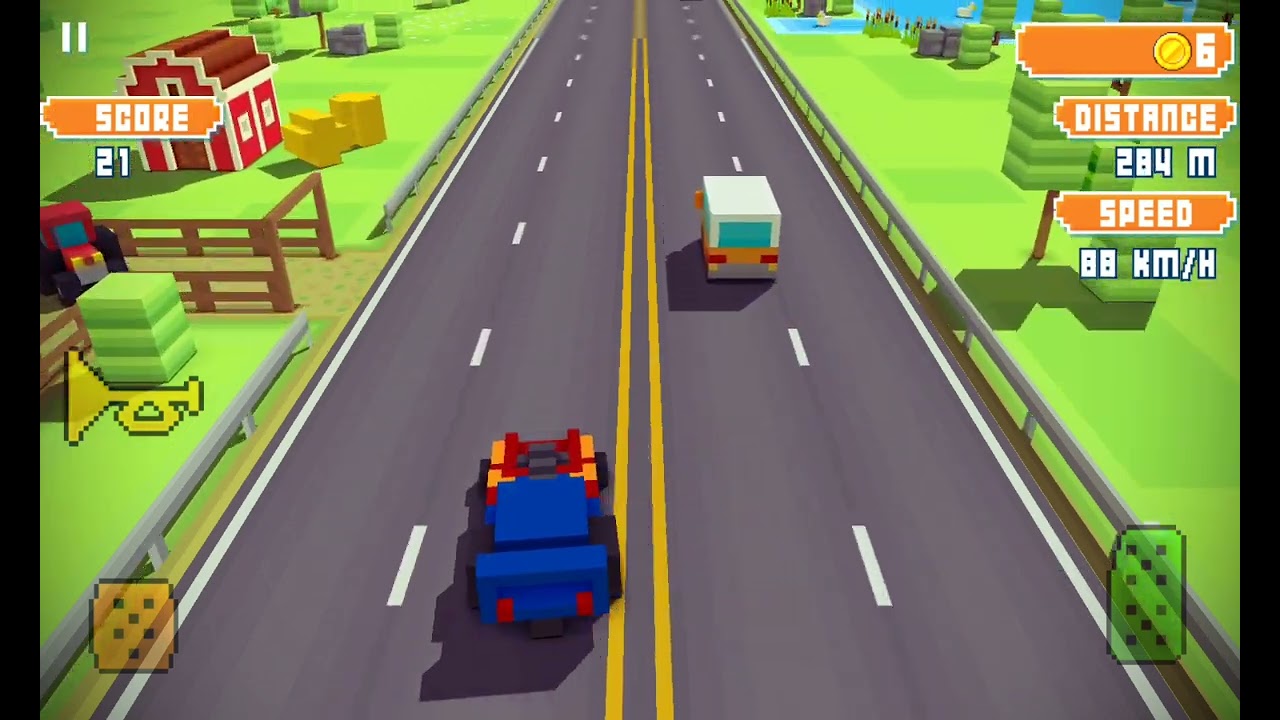 Playing blocky highway