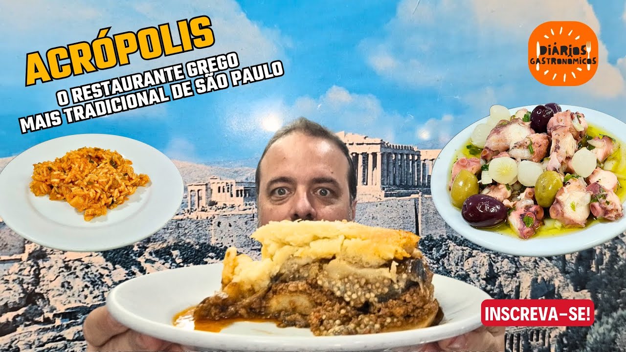 O restaurante grego mais antigo de SP! Provei o famoso Mussaká do Acrópolis | Diários Gastronômicos