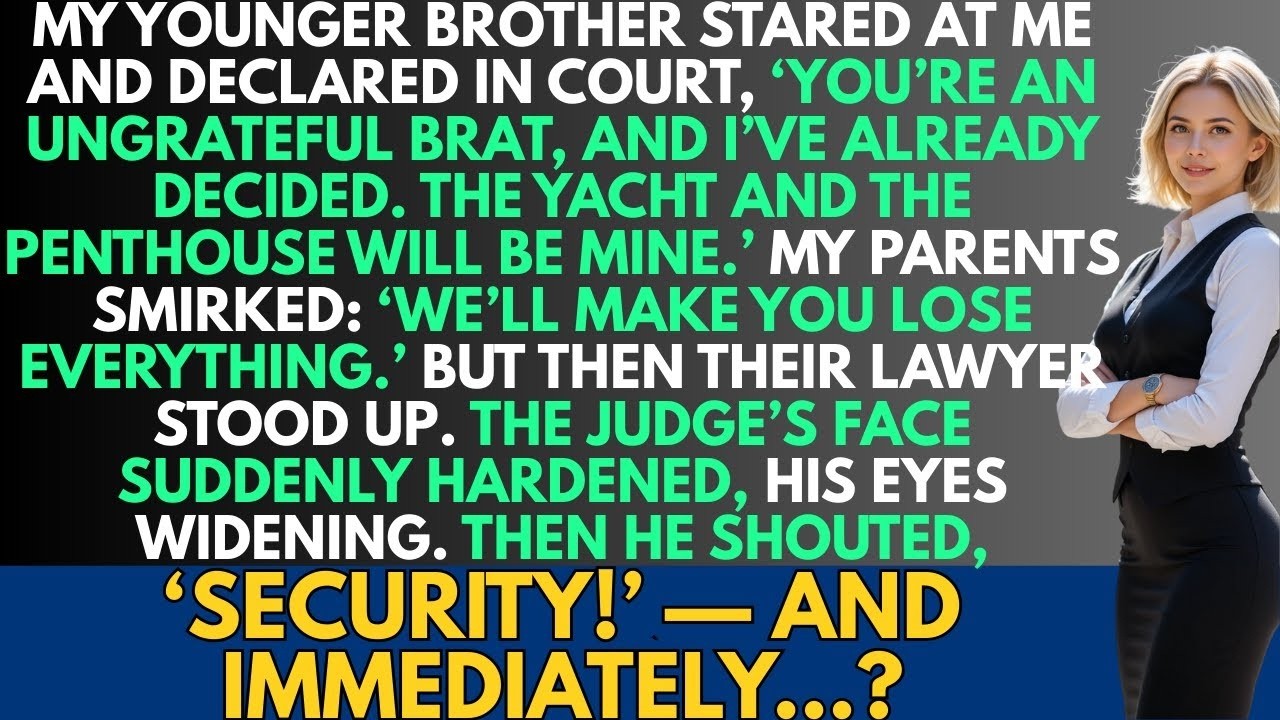 My brother at me and declared in court, ‘The yacht and the penthouse will be mine’—until the judge