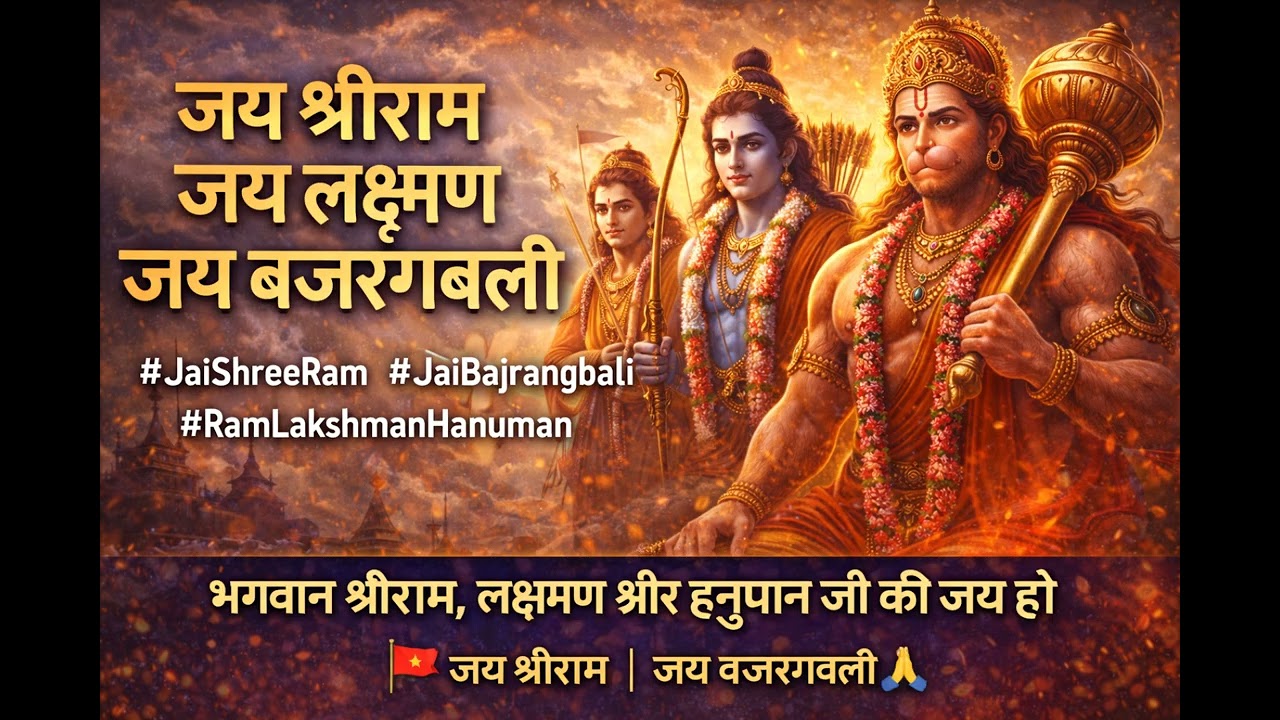 जय श्रीराम जय लक्ष्मण जय बजरंगबली | Ram Lakshman Hanuman Bhajan Powerful Devotional Song 2026#bhakti