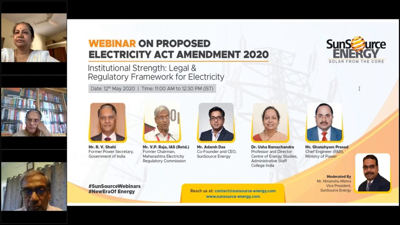 Webinar on Proposed Electricity Act Amendment 2020 | Institutional Strength: Legal | Webinar 1.0