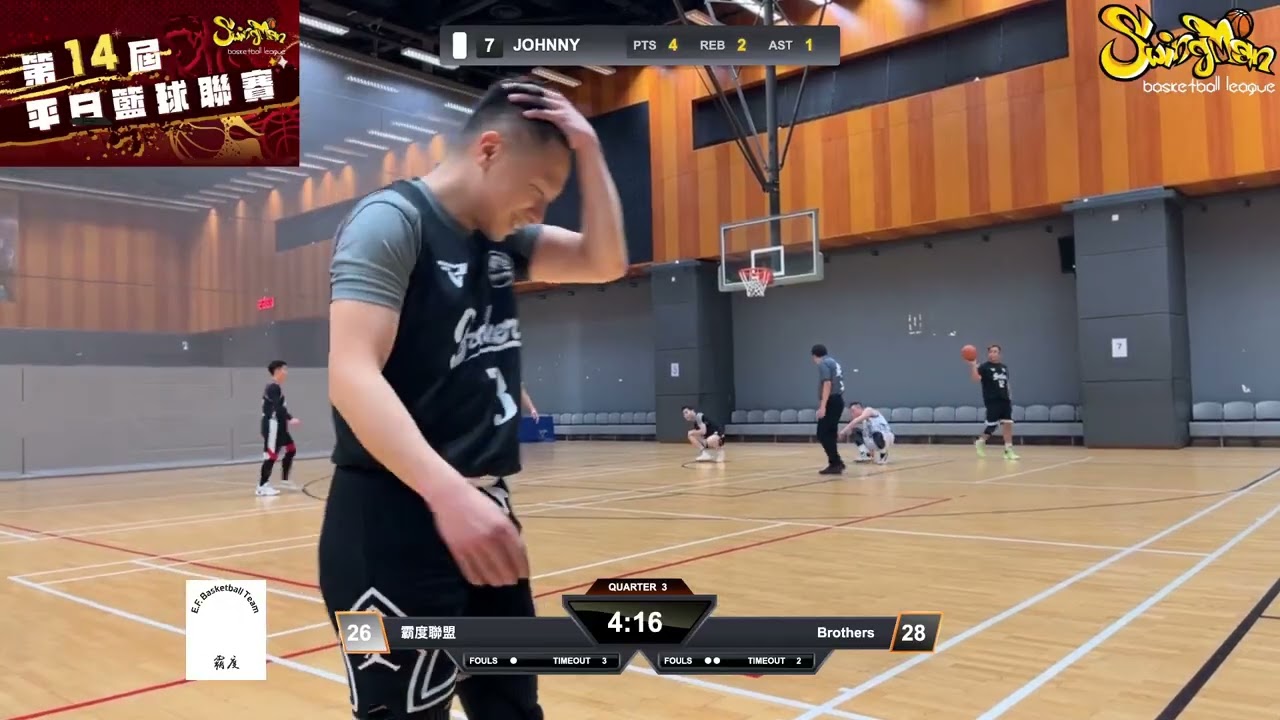 平日籃球聯賽 2026-02-09 圓洲角體育館 霸度聯盟 VS Brothers Q3