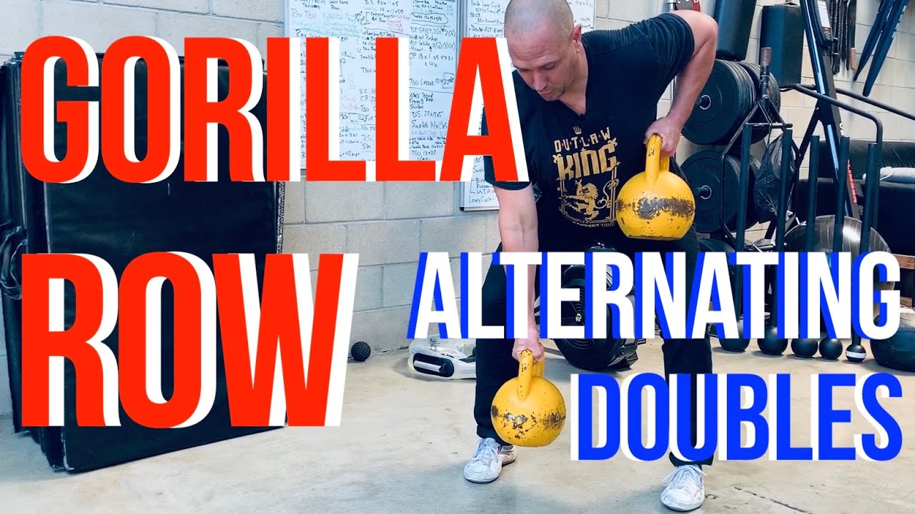 Gorilla Row - Alternating double kettlebell row - supported and unsupported