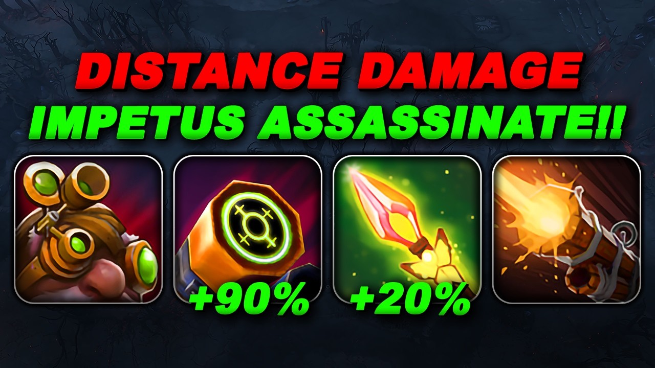 CRAZY COMBO 110% DISTANCE DAMAGE SNIPER + IMPETUS | Dota 2 Ability Draft