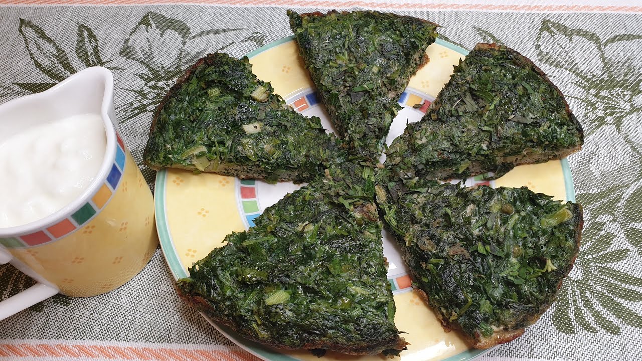 Кюкю Яичница  с зеленью Вкусное полезное простое в приготовлении блюдо K&uuml;k&uuml; Greenery  omelet