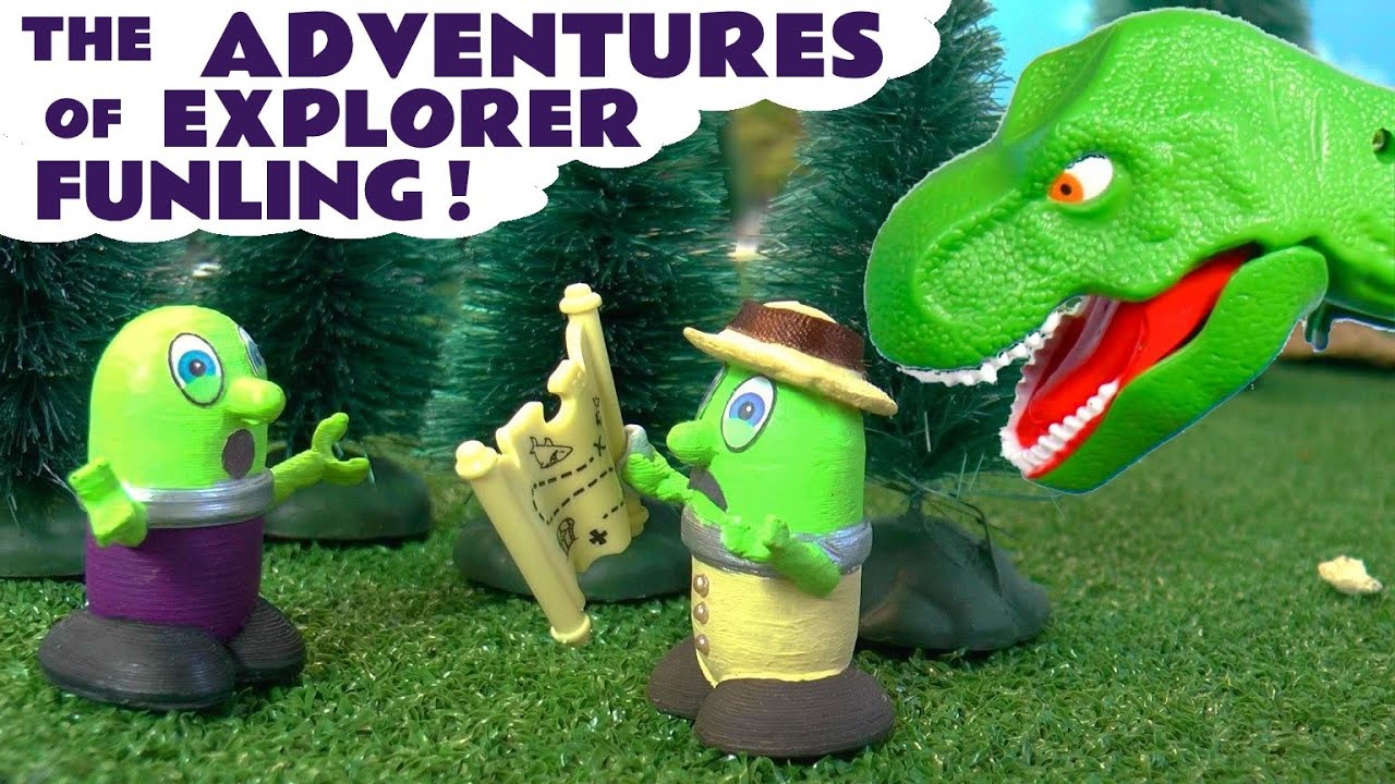 Story Adventures of Explorer Funling with Dinosaur Toys