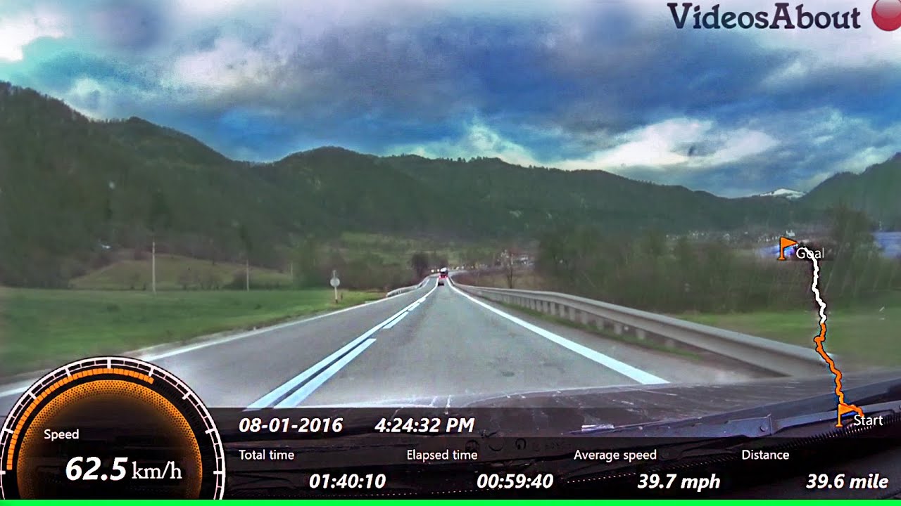 E81/DN7  Pitesti-Sibiu speed/route info (Romania Nadlac-Constanta Pan-European Corridor IV) part 2/2