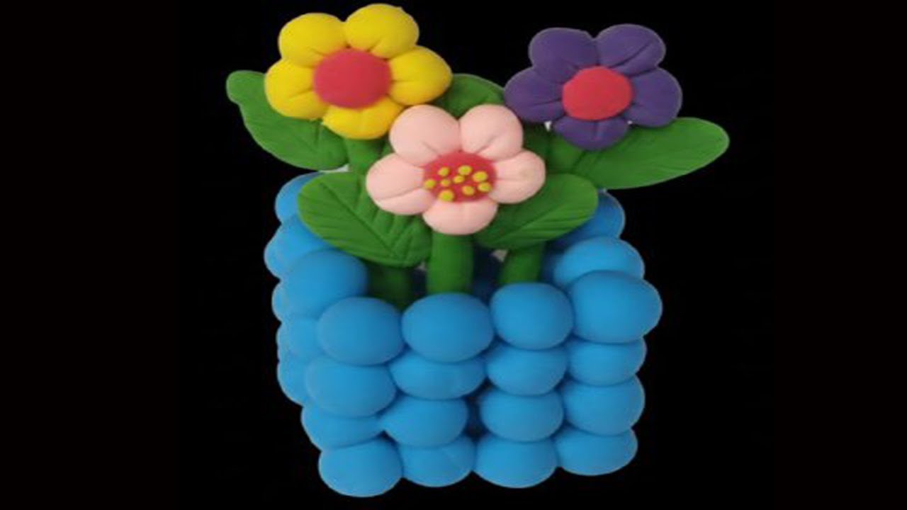 Colorful Clay Flower Vase Making 🌸 | Easy Mini Craft Idea | Minicraft Creations