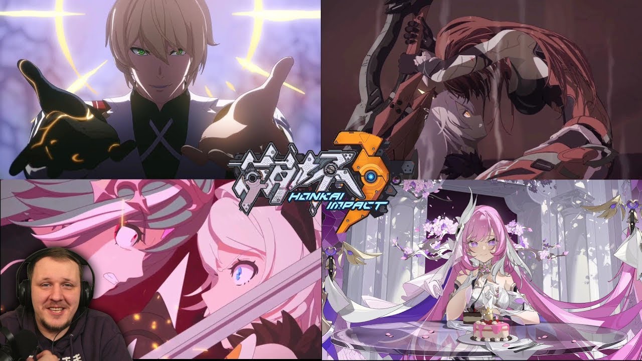 [4K] Honkai Impact 3rd - Full Movie (Все ролики 2016-2022) | Реакция