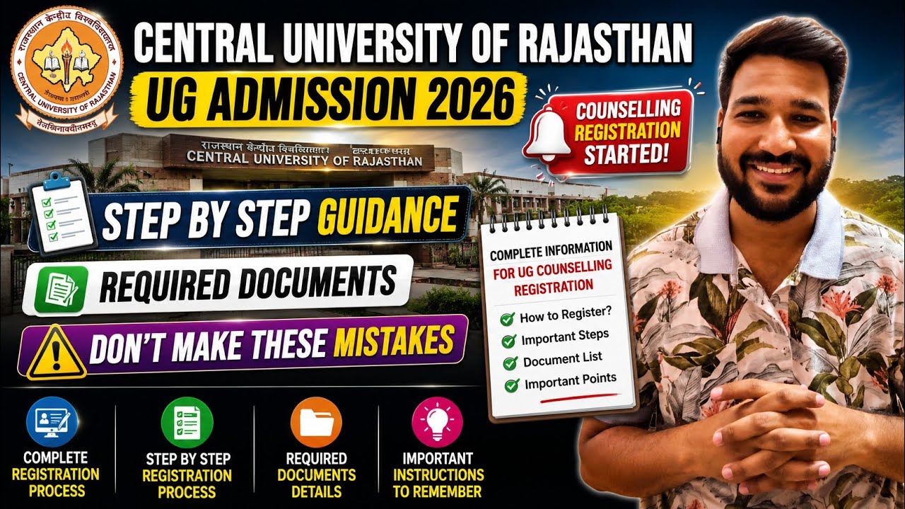 CURAJ UG Admission 2026 | Counselling Registration Started ✅ Complete Registration Process 