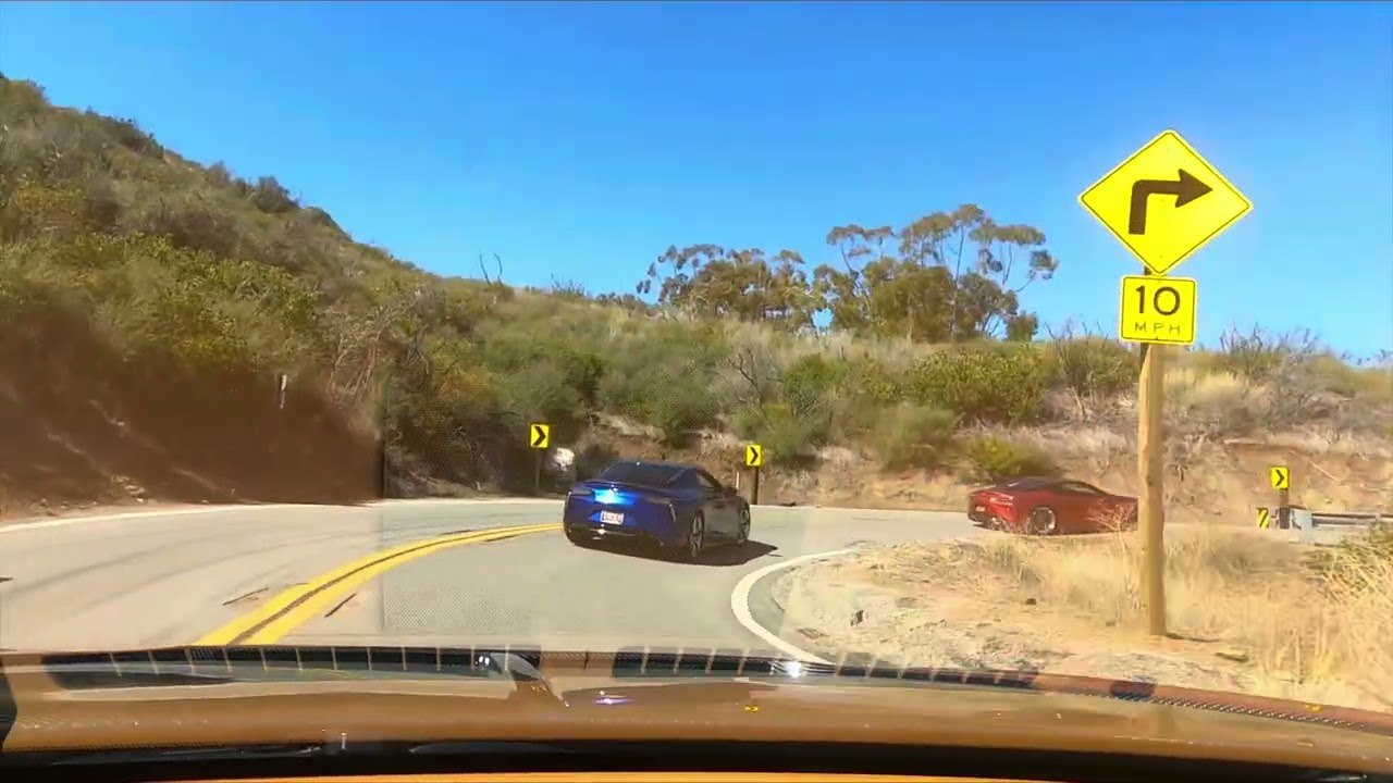 9 Lexus LC500 meet up at Fast and Furious’s Neptunes Net and take on Decker Canyon in Malibu
