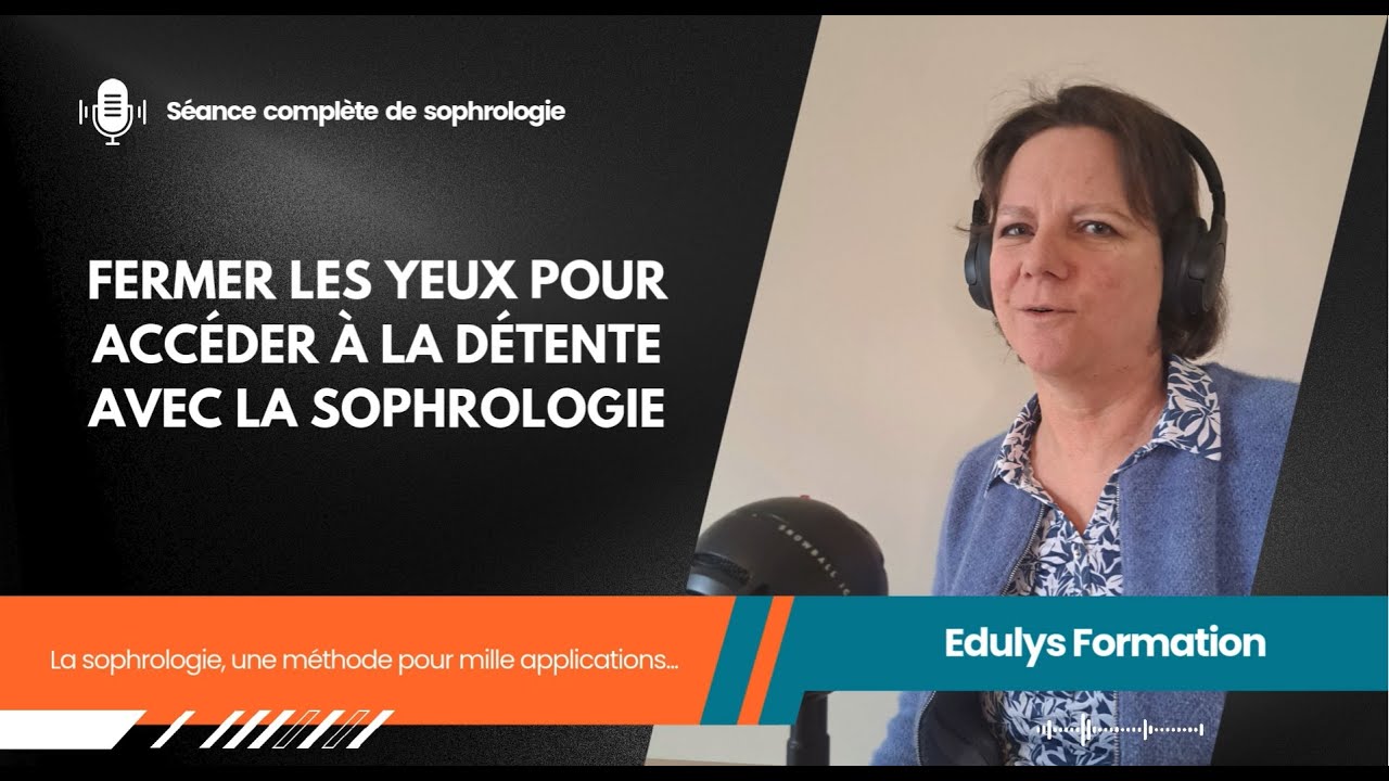 Séance de sophrologie - Fermer les yeux pour accéder à la détente avec la sophrologie.