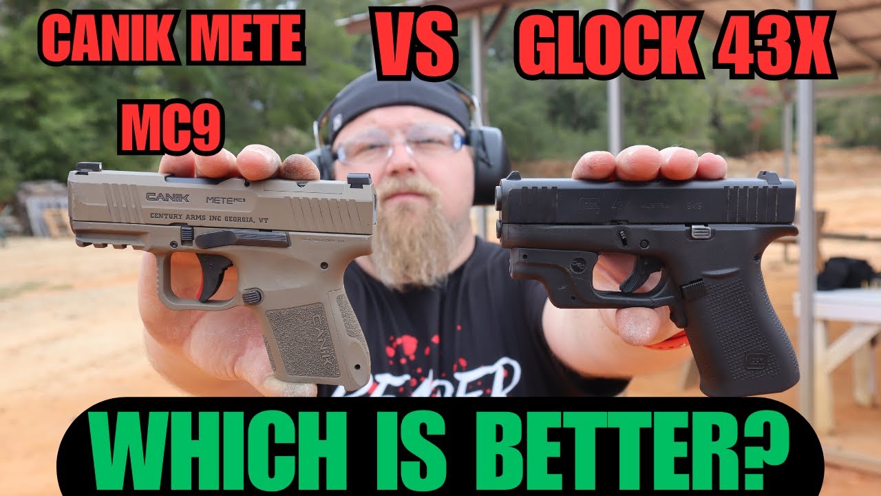 Glock 43X MOS VS CANIK METE MC9 | Fun Range Review With The Bros