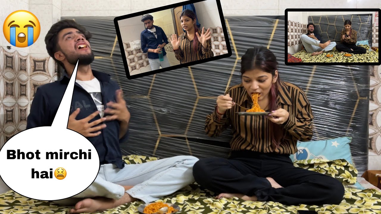 Spicy Noodles Challenge With Kartik 🥵 ll Kabhi Try Mat Karna 😩