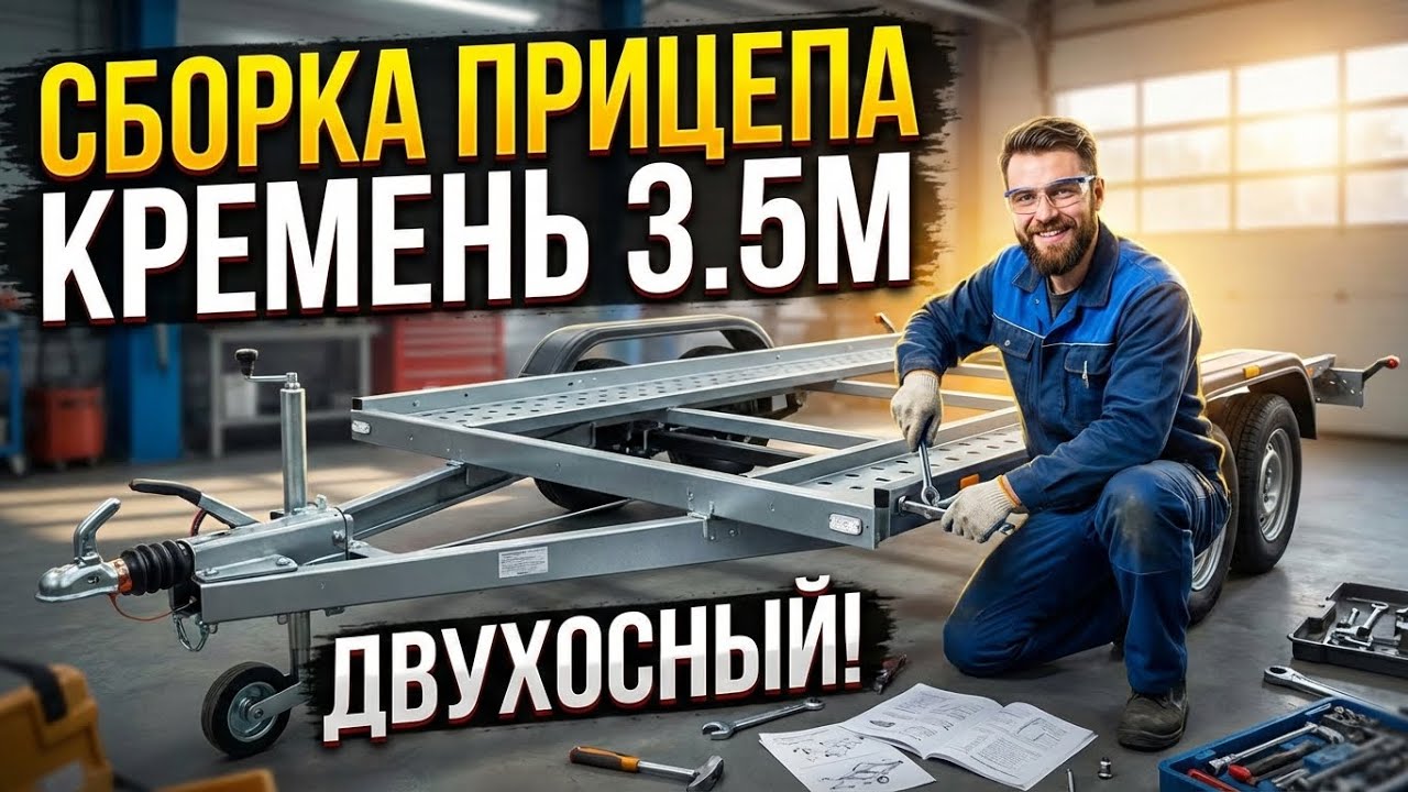 СВОИМИ РУКАМИ и без косяков❗️ Собираем двухосник Кремень 3,5 м по заводской инструкции ❗️