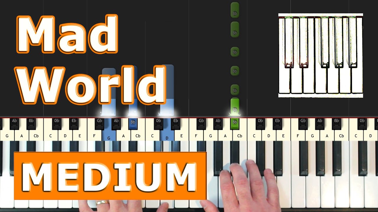 Gary Jules - Mad World - EASY Piano Tutorial