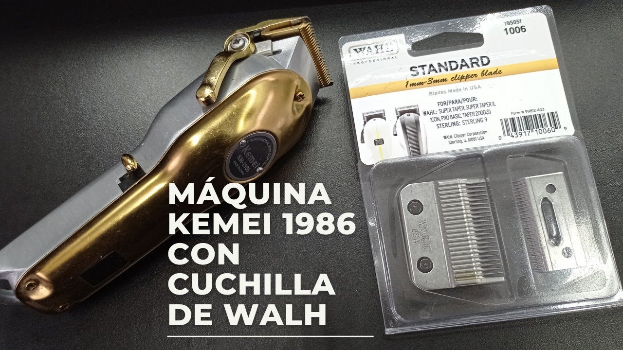 MÁQUINA KEMEI. 1986 CON CUCHILLAS DE WALH SUPER TAPER.