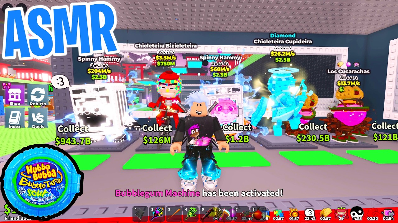 ASMR Roblox Steal a Brainrot Admin Abuse Taco Tuesday Event 😴 Gum Chewing 🎮🎧 Controller Sounds 💤