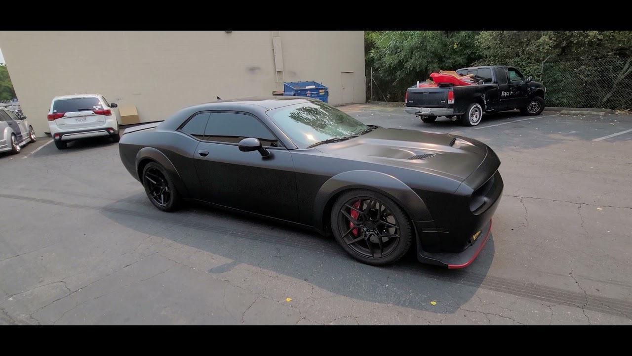 Challenger wrapped in Satin Black