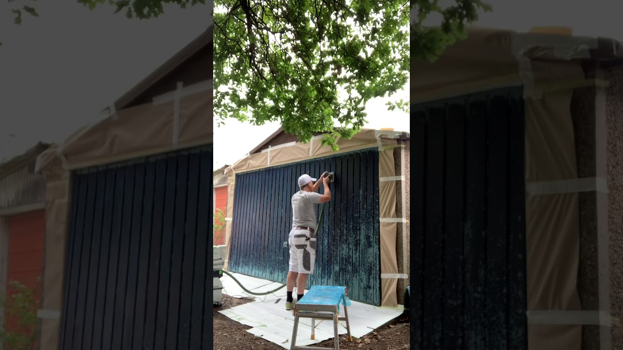 Painting Garage door & preparation Wagner 5000
