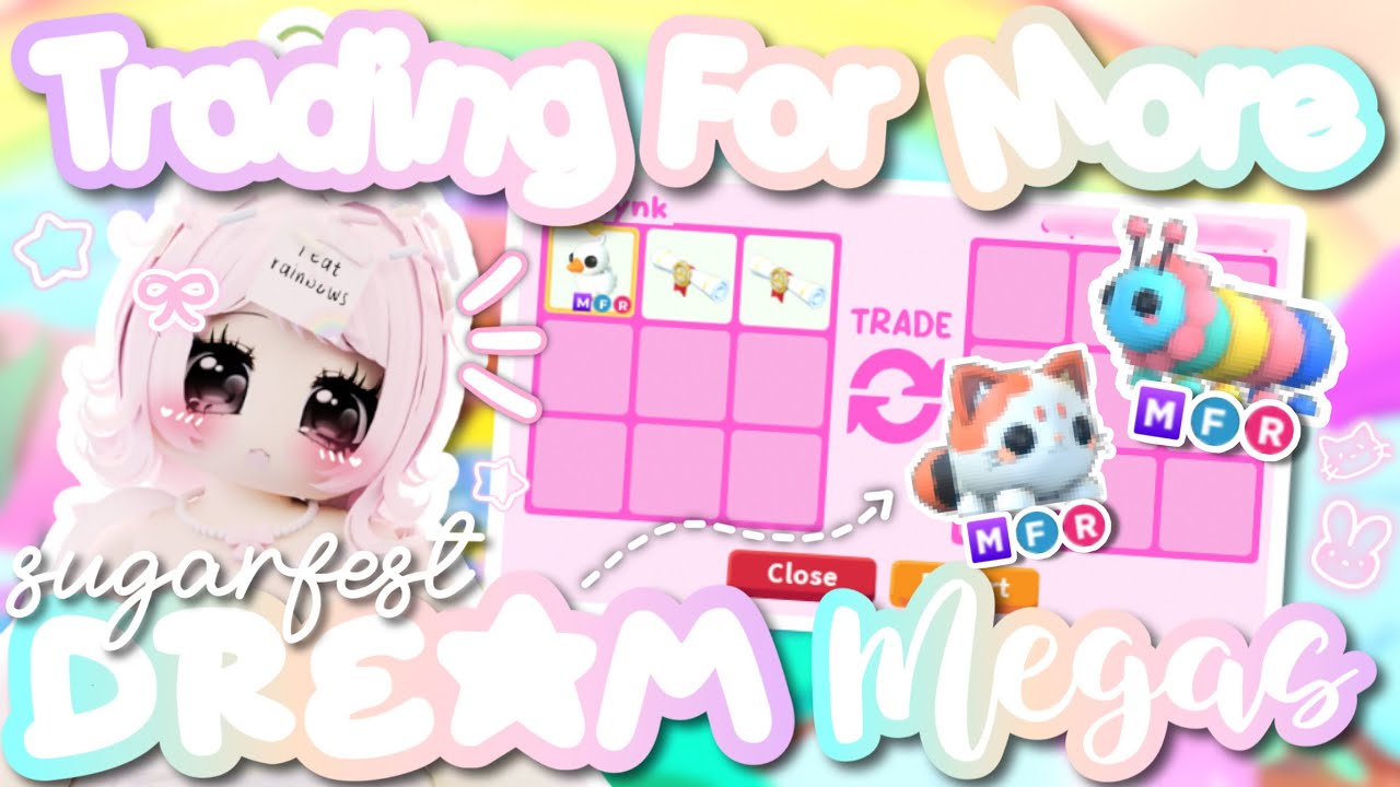 𑣲⋆˚࿔ Trading For MORE Sugarfest MEGAS! #sugarfest 🍡🎂 | Adopt Me Trading Video ᶻ 𝗓 𐰁