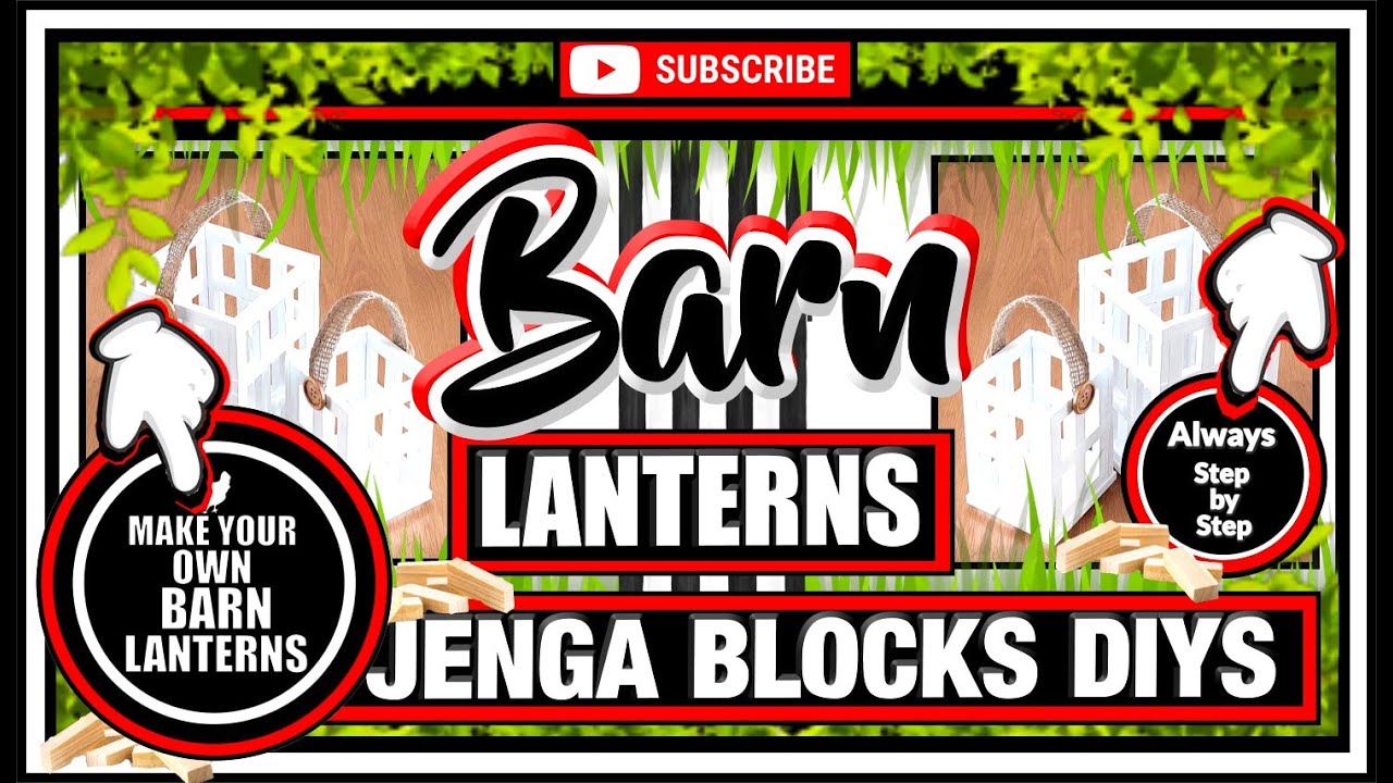 ✅UNIQUE TUMBLING TOWER BLOCKS BARN LANTERNS✅EASY WOODEN CRAFTS USING JENGA BLOCKS✅MUST TRY DIYS✅
