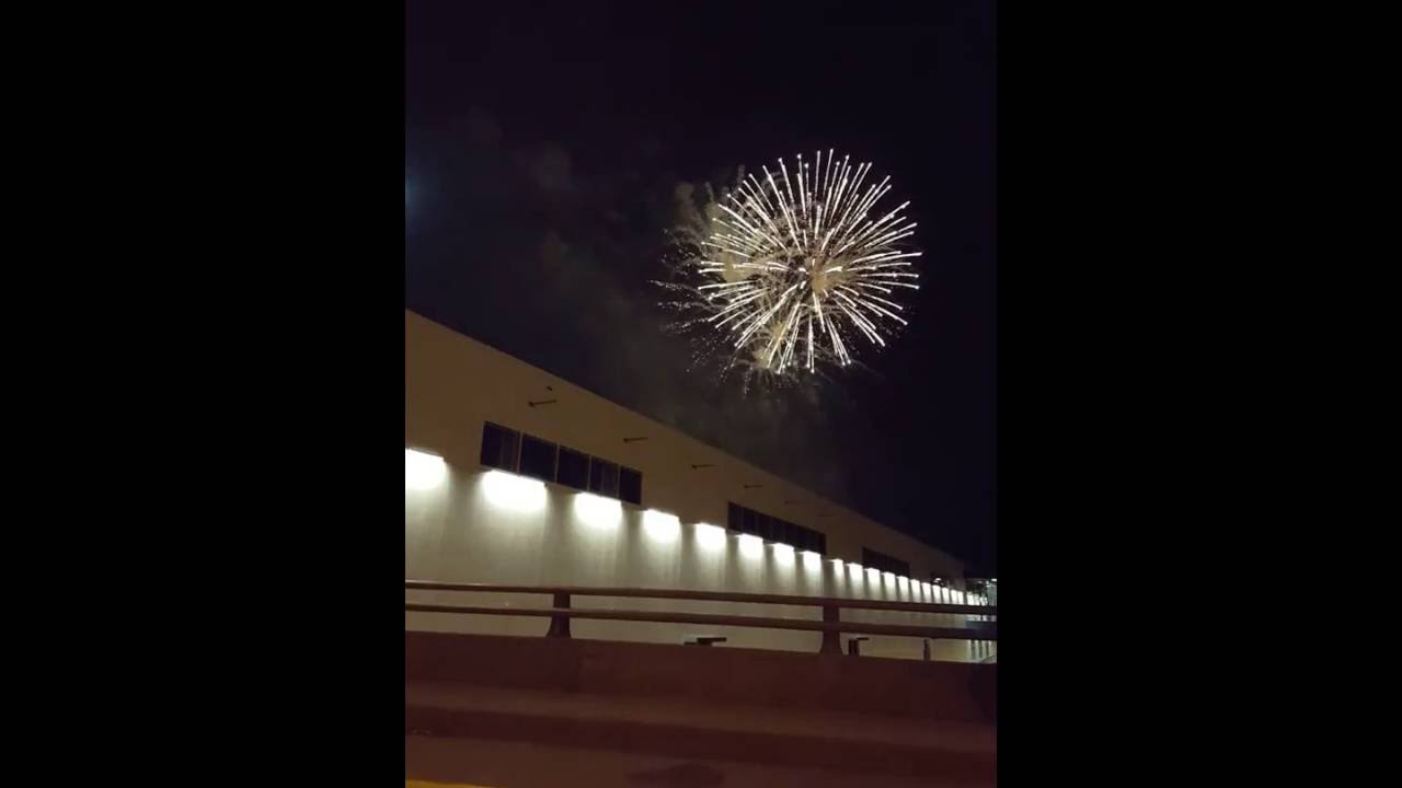 Fireworks display in Rockford Illinois 4th of July 2016