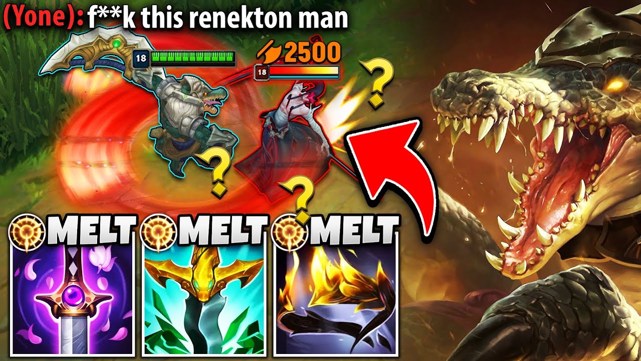 THIS GUY PICKED YONE TOP SO I LOCKED RENEKTON AND DESTROYED HIM! (BIG MISTAKE PAL)