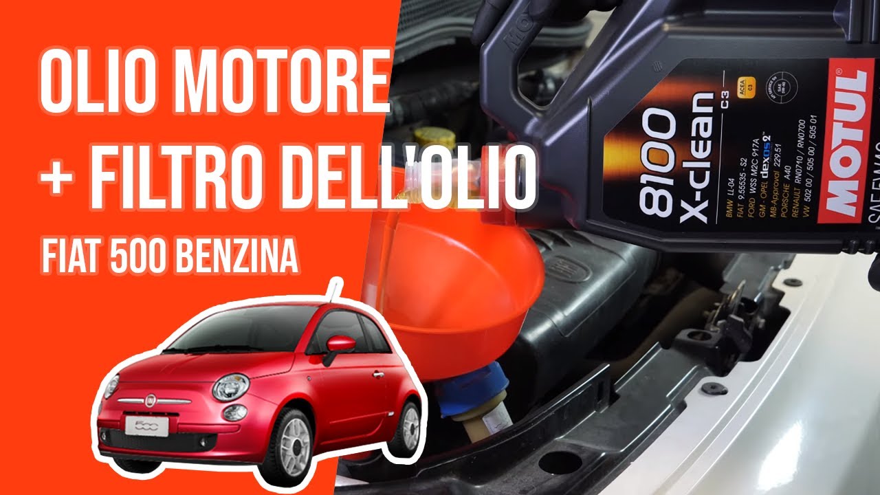 Cambio olio motore e filtro dell'olio FIAT 500 1.2 8V🛢