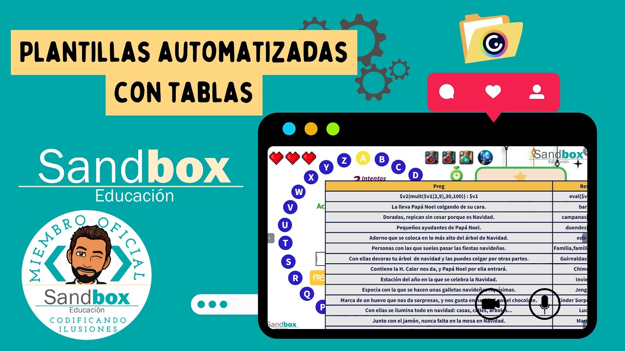 Tablas en Quiz y Pasapalabra en Genially