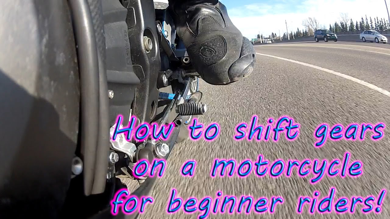 How to shift gears on a motorcycle . Multiple angle footage.