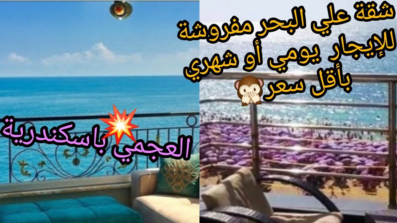 شقة100م علي البحر مفروشة للإيجار باسكندرية العجمي جديدة دقائق من البحر بأرخص سعر💥👌