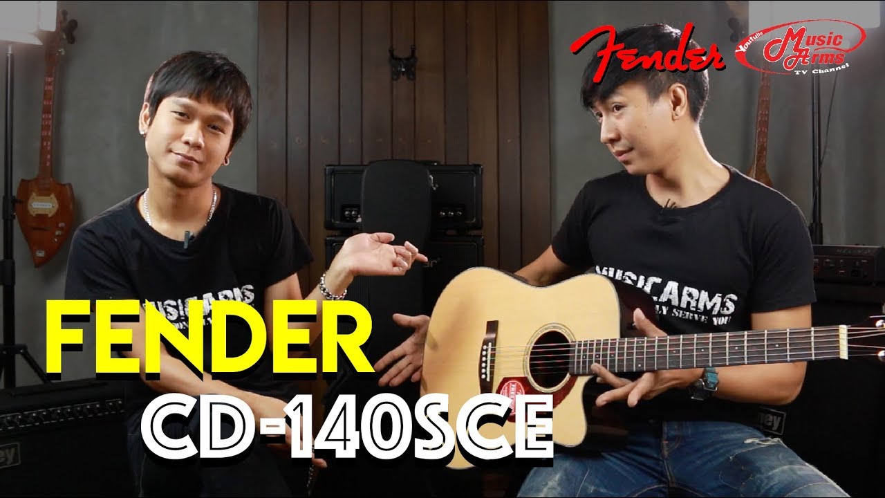 Fender CD-140 SCE l กีต้าร์โปร่งไฟฟ้า Top Solid ราคาย่อมเยา
