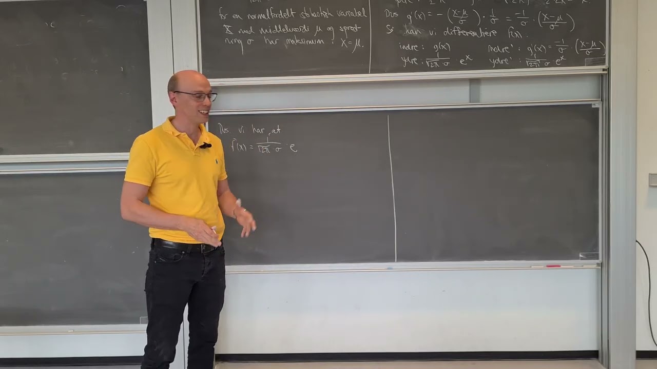 Middelværdi for tæthedsfunktionen - bevis