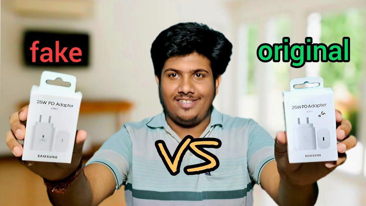 Samsung 25W PD adapter  fake vs original comparison and Pata kaise Karen