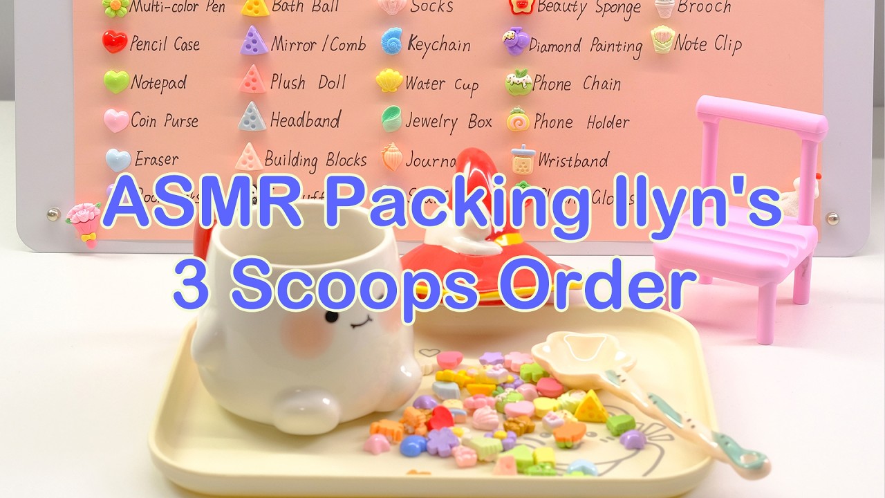 【Litebord Lucky Scoops】ASMR Packing Ilyn's Suitcase + 3 Scoops Order
