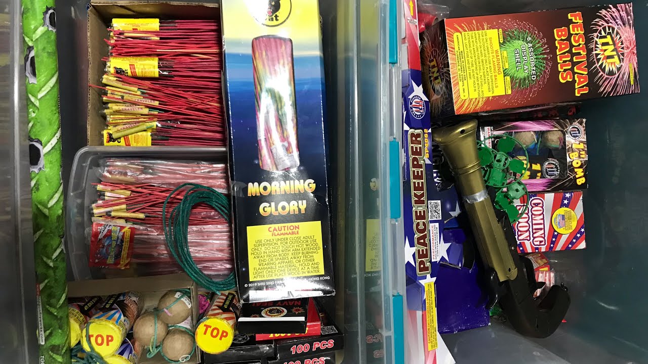 4th of july left over firework&rsquo;s stash