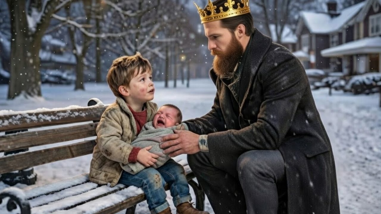 Senhor, meu irmão está com muito frio… o duque os envolveu em seu casaco e os levou para o castelo…